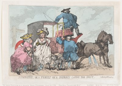 Sympathy, or A Family On A Journey Laying The Dust, 12. juli 1784., 12. juli 1784. av Thomas Rowlandson