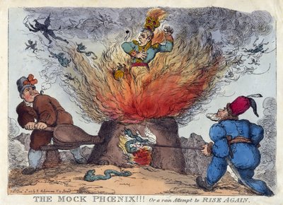 DEN HØTTE FØNIX! Eller et forgjeves forsøk på å STÅ IGJEN av Thomas Rowlandson