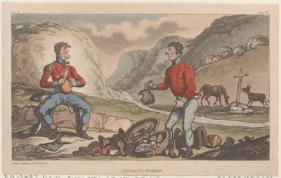 Tar sin frokost, fra The Military Adventures of Johnny Newcome, 1815., 1815. av Thomas Rowlandson