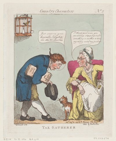 Skatteinnkrever, 30. august 1799., 30. august 1799. av Thomas Rowlandson