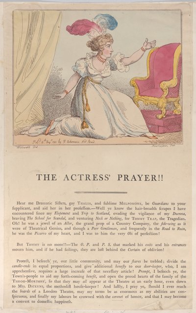 Skuespillerinnens bønn!!, 10. august 1801., 10. august 1801. av Thomas Rowlandson