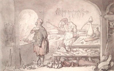 Alkymisten (akvarell på papir) av Thomas Rowlandson