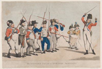 The Awkward Squad or Enraged Sergeant, 17. juli 1798., 17. juli 1798. av Thomas Rowlandson
