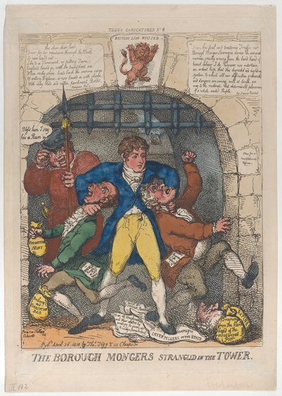 Borough Mongers kvalt i tårnet, 26. april 1810., 26. april 1810. av Thomas Rowlandson