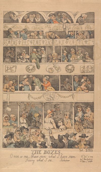 «The Boxes»: Å, stakkars meg, som har sett det jeg har sett, og som ser det jeg ser. av Thomas Rowlandson