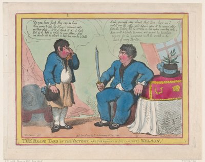 The Brave Tars of the Victory, and The Remains of the Lamented Nelson!, 1. mai 1806., 1. mai 1806. av Thomas Rowlandson