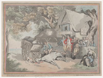 The Cart Horse fra The Life of a Racehourse, eller The High-Mettled Racer, 2. juli..., 20. juli 1789. av Thomas Rowlandson