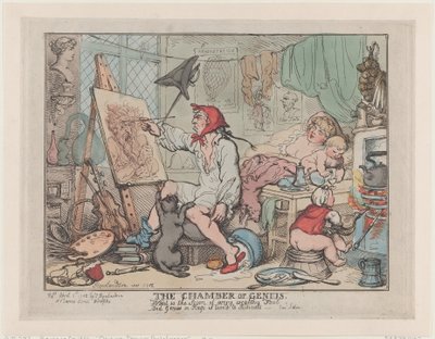 The Chamber of Genius, 2. april 1812., 2. april 1812. av Thomas Rowlandson
