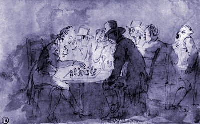 'Sjakkspillerne' av Thomas Rowlandson