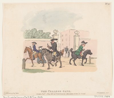 The College Gate, 1. mai 1803., 1. mai 1803. av Thomas Rowlandson