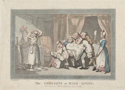 The Comforts of High Living, 16. desember 1794., 16. desember 1794. av Thomas Rowlandson