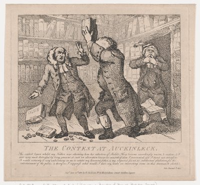 The Contest at Auckinleck Picturesque Beauties of Boswell, Part the Second, juni..., 10. juni 1786. av Thomas Rowlandson