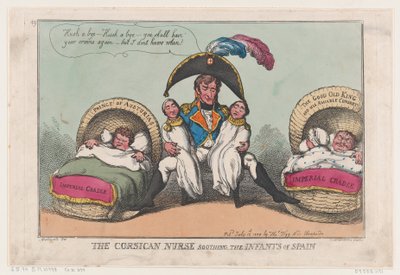 Den korsikanske sykepleieren beroliger Spanias spedbarn, 12. juli 1808., 12. juli 1808. av Thomas Rowlandson