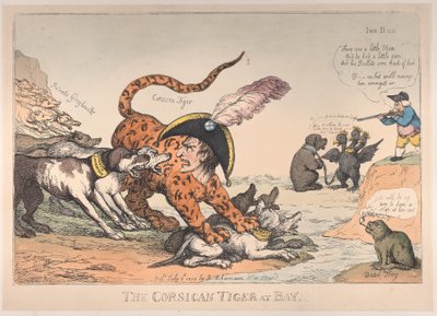The Corsican Tiger at Bay!, 8. juli 1808., 8. juli 1808. av Thomas Rowlandson