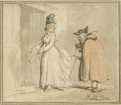 Kurtisanen, ca. 1785-1800 av Thomas Rowlandson
