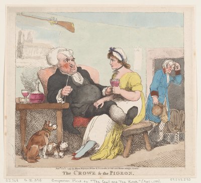 The Crowe & The Pigeon, 1. oktober 1799., 1. oktober 1799. av Thomas Rowlandson