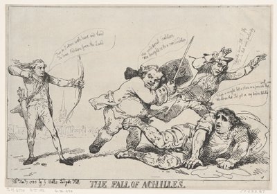 Akilles fall, 7. januar 1785., 7. januar 1785. av Thomas Rowlandson