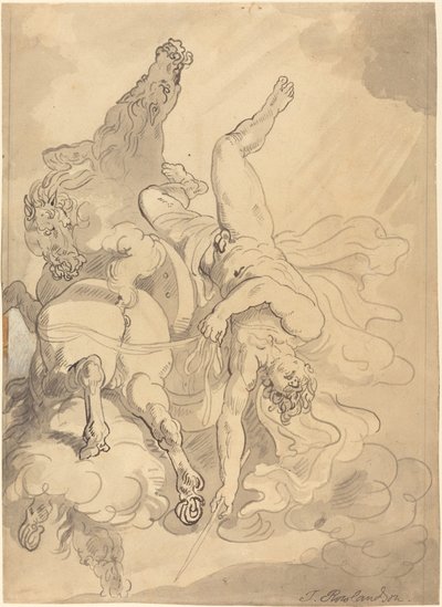 Phaetons fall av Thomas Rowlandson