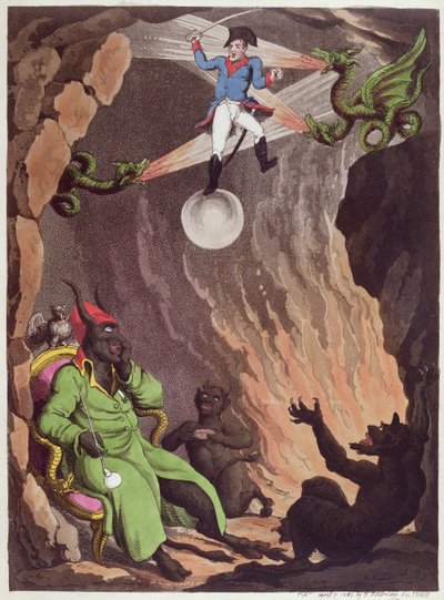 The Flight of Bonaparte fra Hell-Bay, 1815 av Thomas Rowlandson