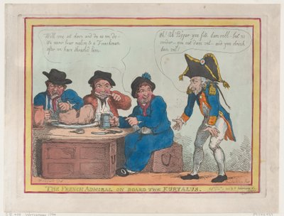 Den franske admiralen om bord på Euryalus, 11. desember 1803., 11. desember 1803. av Thomas Rowlandson