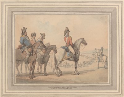 Vaktene på mars for hertugen av Yorks kampanje i Frankrike av Thomas Rowlandson