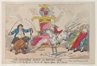 Hannoverhesten og den britiske løven, 31. mars 1784., 31. mars 1784. av Thomas Rowlandson