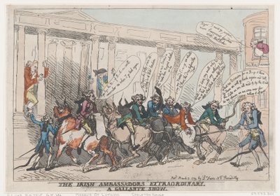 The Irish Ambassadors Extraordinary, A Gallante Show, 7. mars 1789., 7. mars 1789. av Thomas Rowlandson