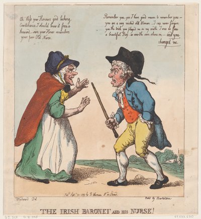 The Irish Baronet and his Nurse, 20. september 1799., 20. september 1799. av Thomas Rowlandson
