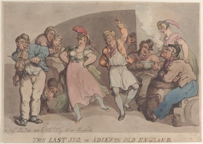 The Last Jig or Adieu to Old England, 10. januar 1818., 10. januar 1818. av Thomas Rowlandson