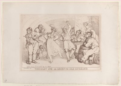 The Last Jig or Adieu to Old England, 20. januar 1818., 20. januar 1818. av Thomas Rowlandson