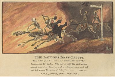 The Lawyers Last Circuit, utgitt 1802. av Thomas Rowlandson