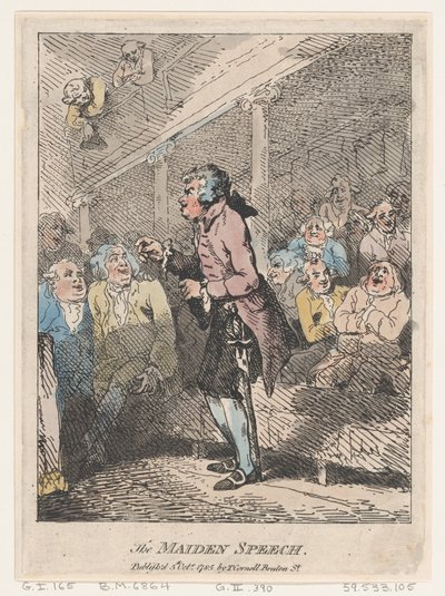 Jomfrutalen, 5. oktober 1785., 5. oktober 1785. av Thomas Rowlandson