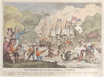Naumacia til minne om en fred, 23. juli 1814., 23. juli 1814. av Thomas Rowlandson