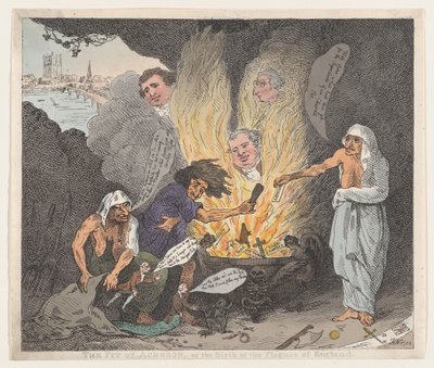 The Pit of Acheron eller The Birth of the Plagues of England, 28. januar 1784., 28. januar 1784. av Thomas Rowlandson