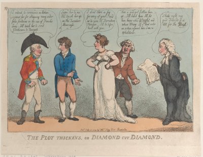 The Plot Thickens, eller Diamond Cut Diamond, 16. juli 1809., 16. juli 1809. av Thomas Rowlandson