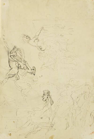 Posthuset, ca. 1778–80 av Thomas Rowlandson