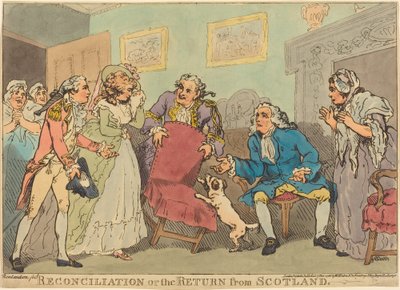 Forsoningen, eller returen fra Skottland av Thomas Rowlandson