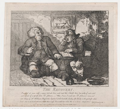 The Recovery Picturesque Beauties of Boswell, Part the Second, 20. juni 1786., 20. juni 1786. av Thomas Rowlandson