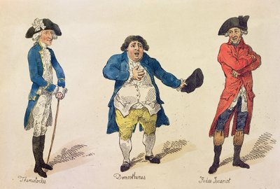 The Rival Candidates, frontispice i boken History of the Westminster Election.. av Lovers of Truth and Justice, London, 1784 (fargetsning) av Thomas Rowlandson