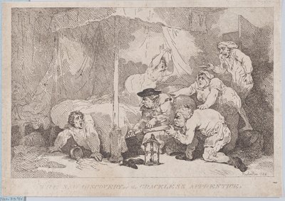 Den triste oppdagelsen til den uelegante lærlingen av Thomas Rowlandson