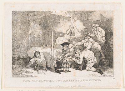 Den triste oppdagelsen; eller: Den takknemlige lærlingen av Thomas Rowlandson