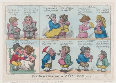 The Secret History of Crim Con, Fig 1, 18. august 1808., 18. august 1808. av Thomas Rowlandson