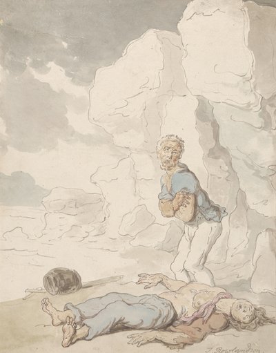 De skipbrudne sjømennene av Thomas Rowlandson
