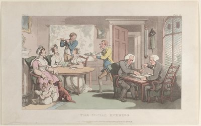 The Social Evening, fra The Vicar of Wakefield, 1. mai 1817., 1. mai 1817. av Thomas Rowlandson