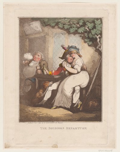 Soldatens avgang, 10. oktober 1799., 10. oktober 1799. av Thomas Rowlandson