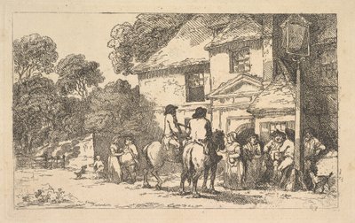 The Three Horseshoes, a Roadside Inn, 18. desember 1787. av Thomas Rowlandson