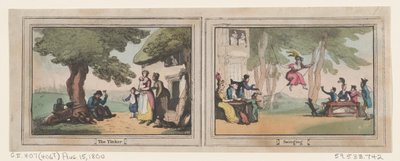 The Tinker and Swinging, 15. august 1800., 15. august 1800. av Thomas Rowlandson