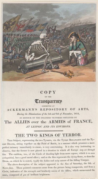 The Two Kings of Terror, november 1813., november 1813. av Thomas Rowlandson