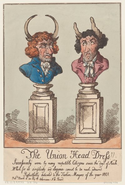 The Union Head Dress!!, 18. mars 1801., 18. mars 1801. av Thomas Rowlandson