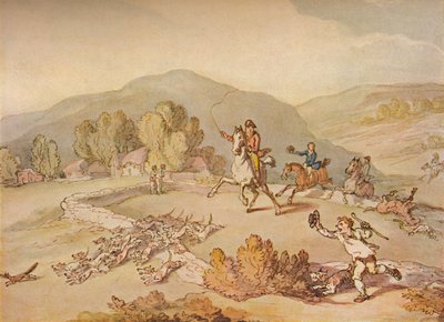 Landsbyjakten, c1800, 1922 av Thomas Rowlandson